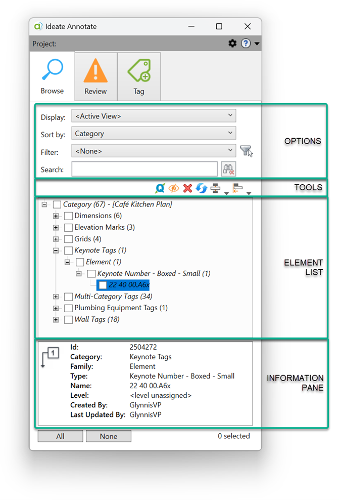 Browse and Edit Annotations | Ideate Annotate | IdeateApps Revit Add In