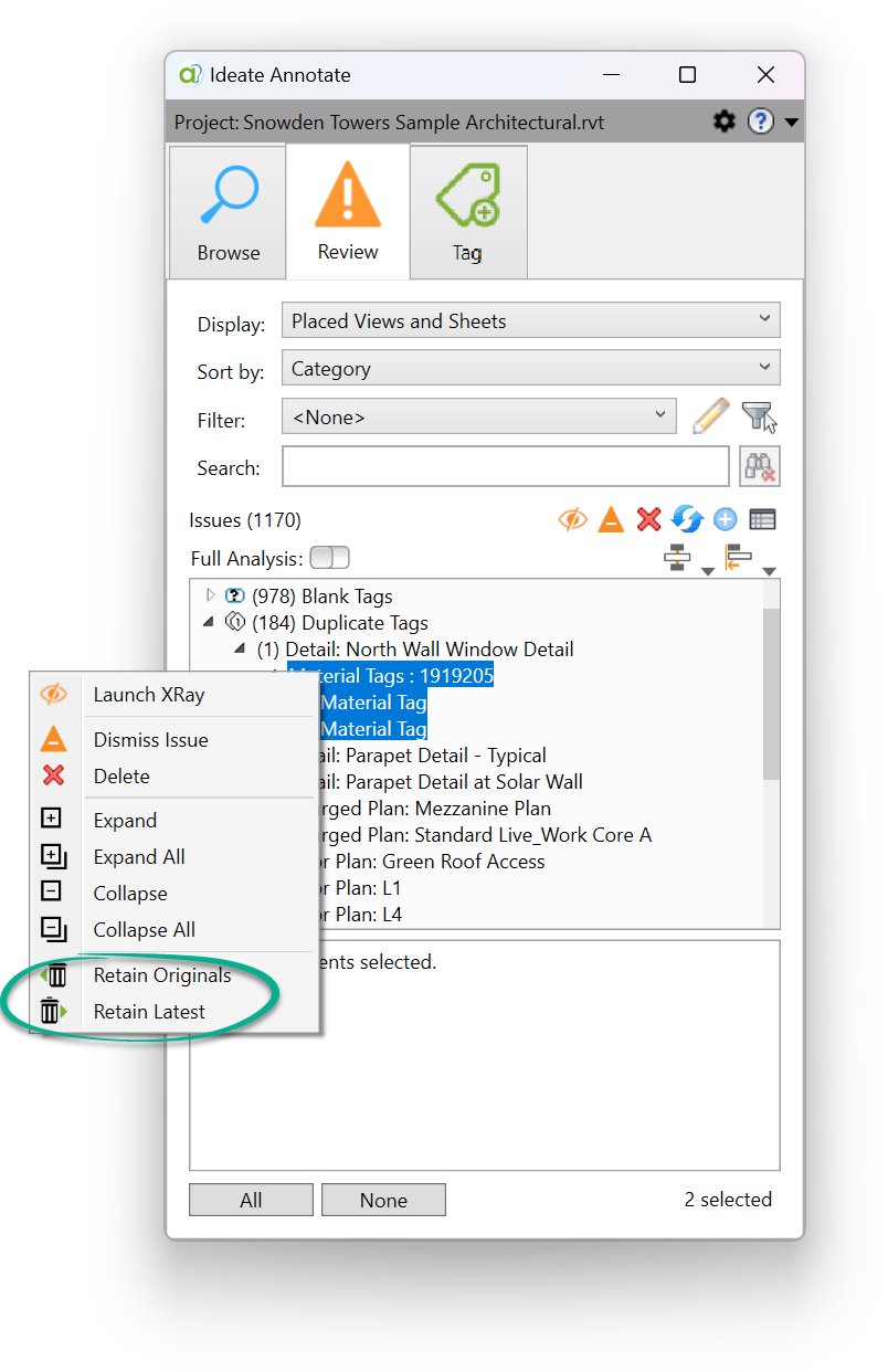 Issue Types | Ideate Annotate | IdeateApps Revit Add In