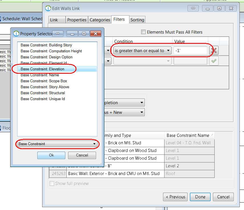 Level 'above' and 'below' filters are not supported Error Message